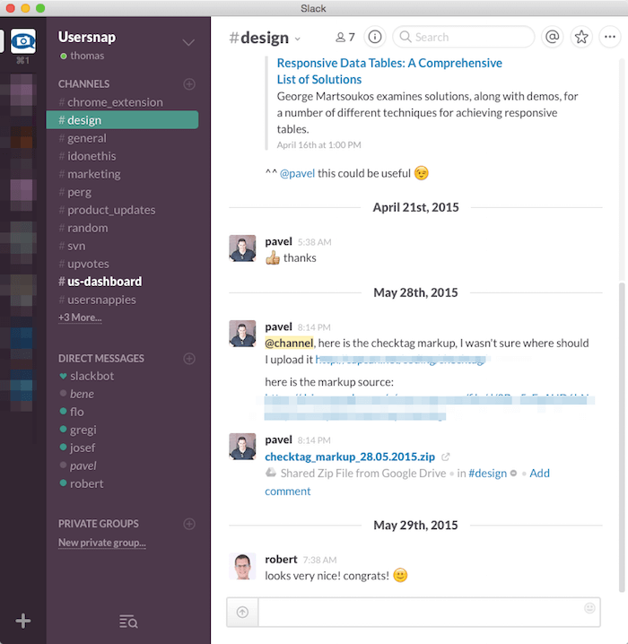 slack for remote web development 