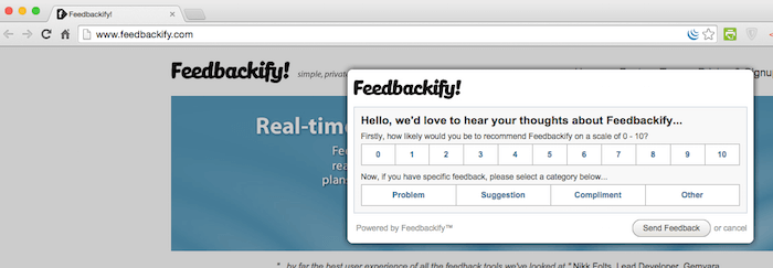 feedbackify feedback widget