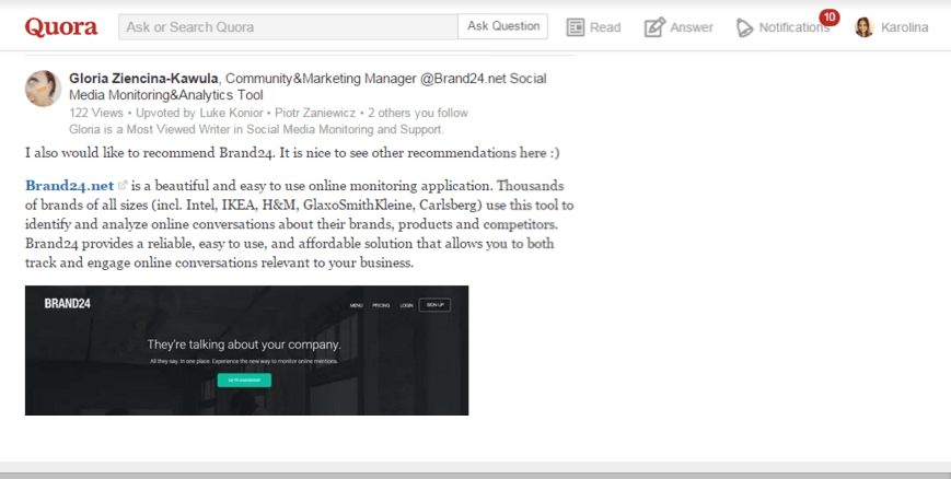 social listening on quora