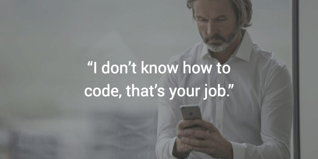 I don't know how to code. That's your job