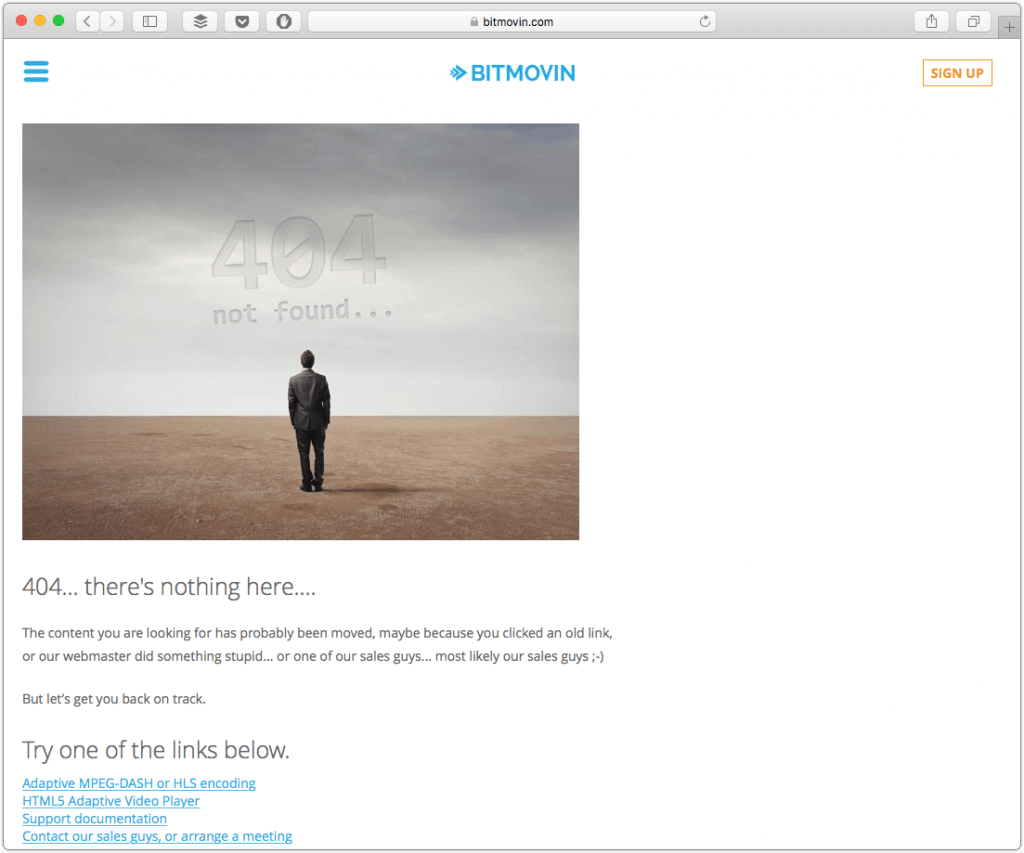 bitmovin 404 page