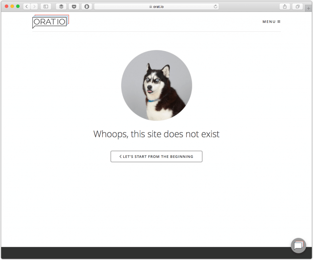 oratio 404 page