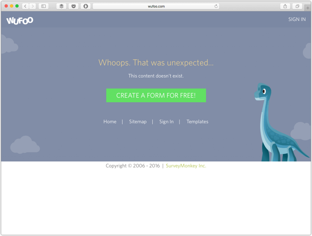 wufoo 404 page