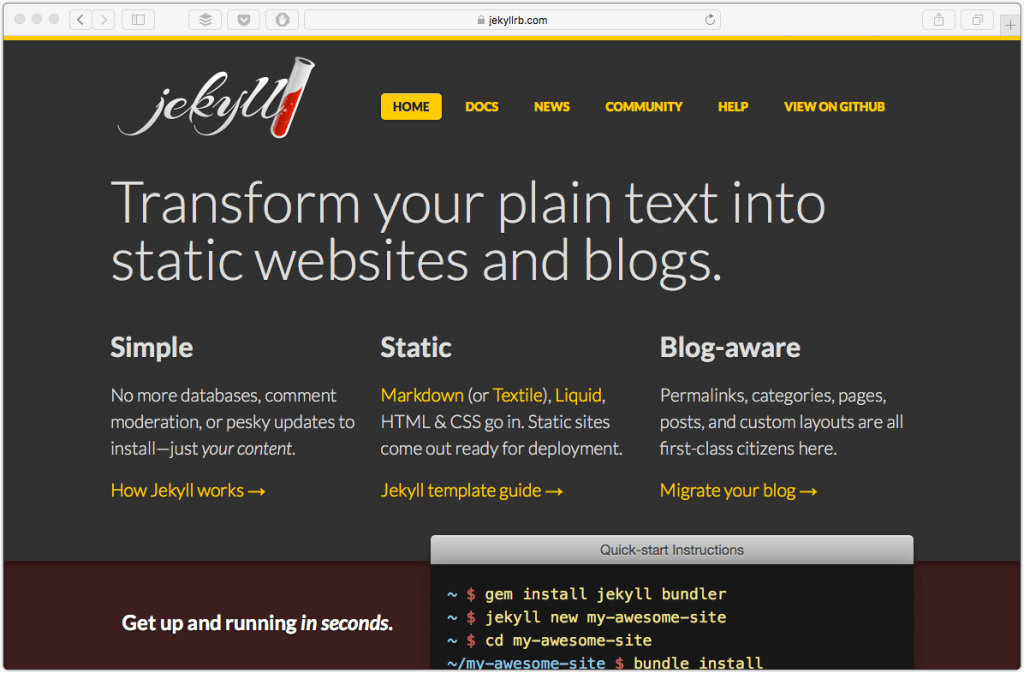 wordpress alternative jekyll