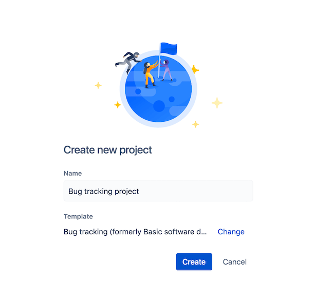 create a bug tracking project JIRA