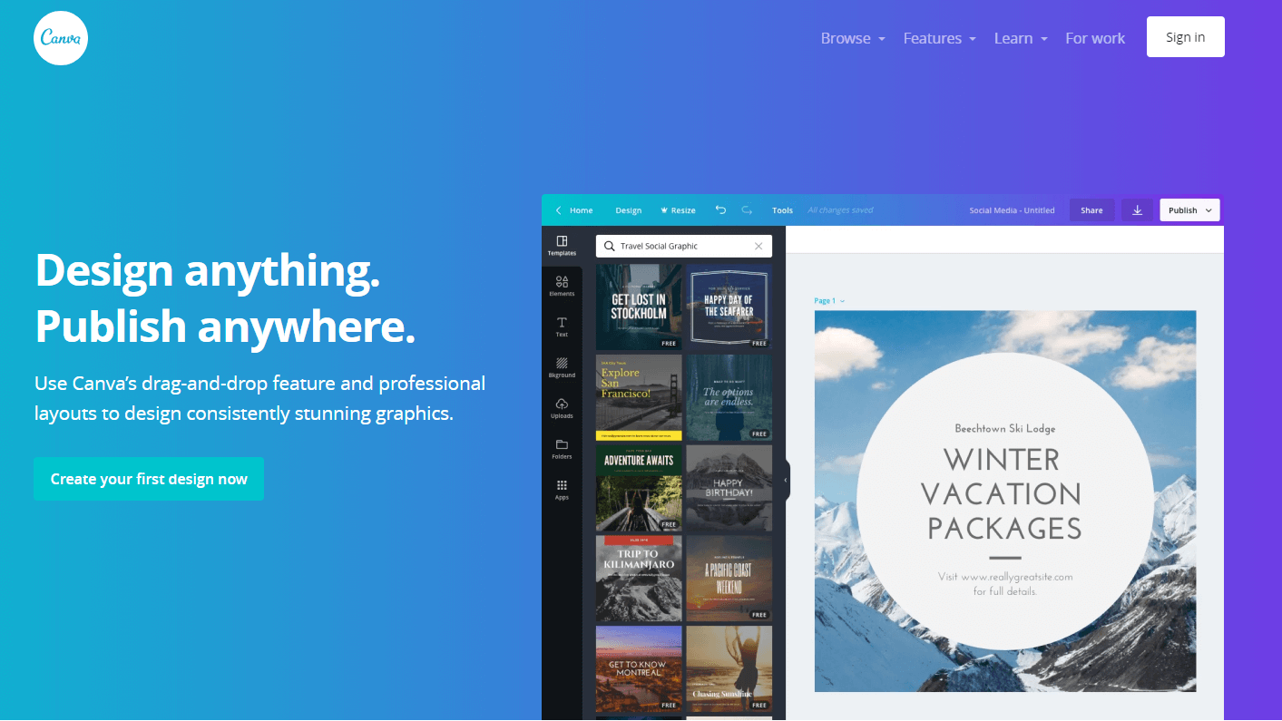 Canva - design anything, publish anywhere