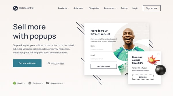 Use Getsitecontrol to grow your business via the power of pop-ups