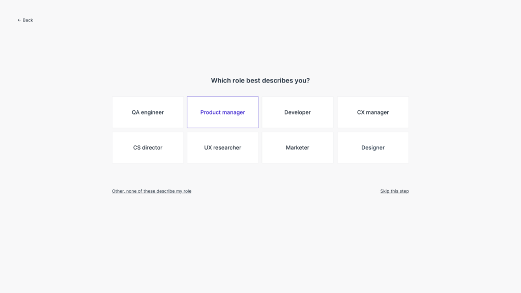 Onboarding personas within SaaS product