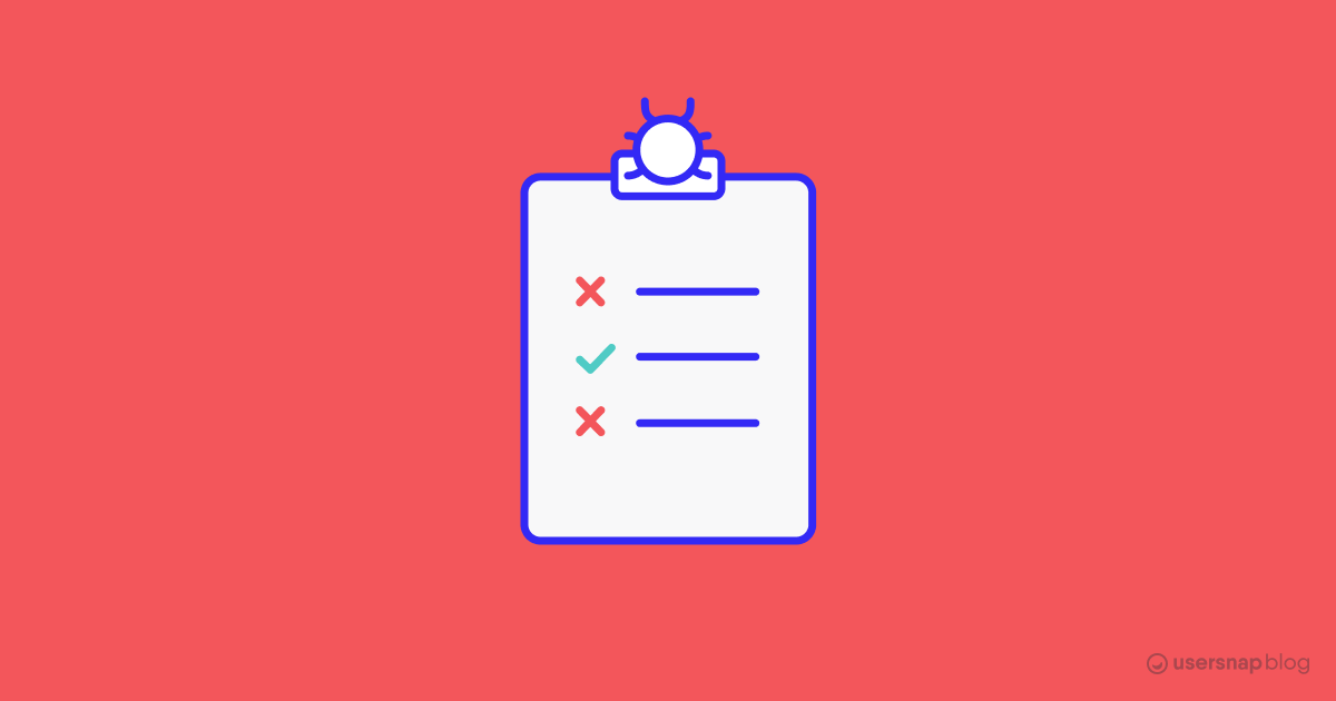 Representative image for a bug report checklist