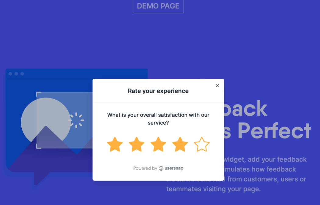 Usersnap demo page to test CSAT project