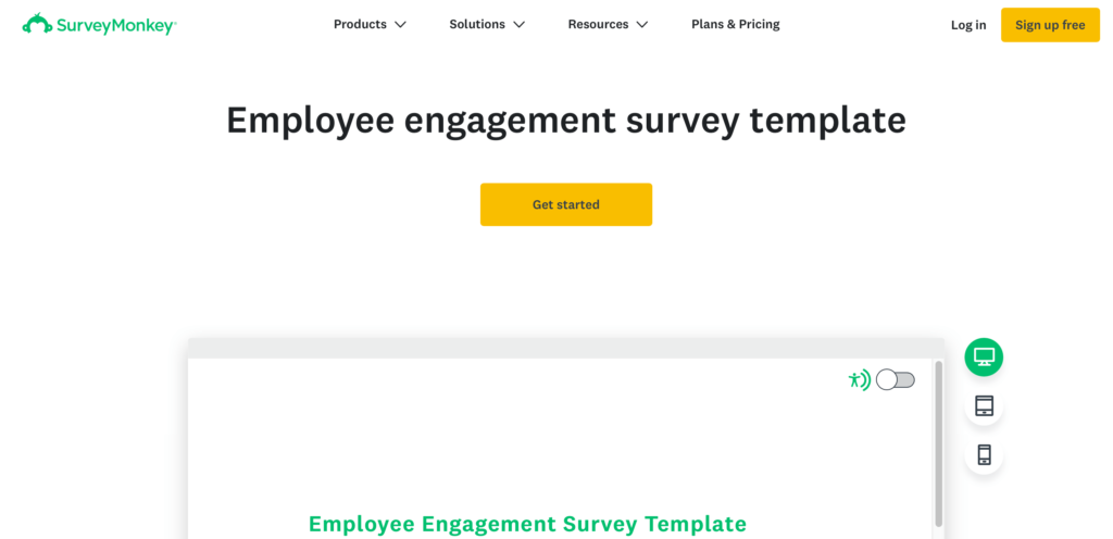 Website feedback tool: SurveyMonkey