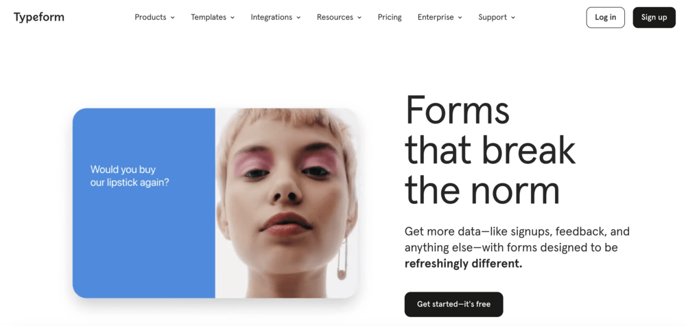 Website feedback tool: Typeform