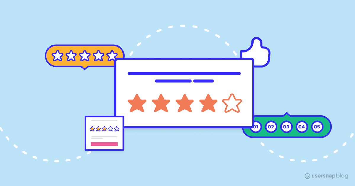 Collecting feedback using 1 to 5 rating scale surveys