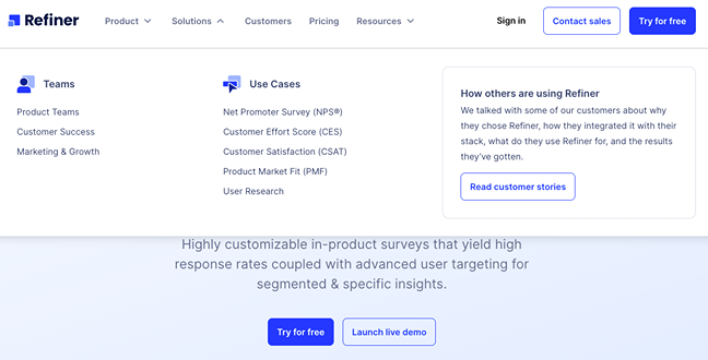 Best customer feedback tools - refiner