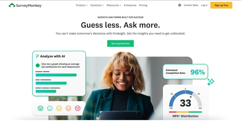 surveymonkey feedback analytics software website