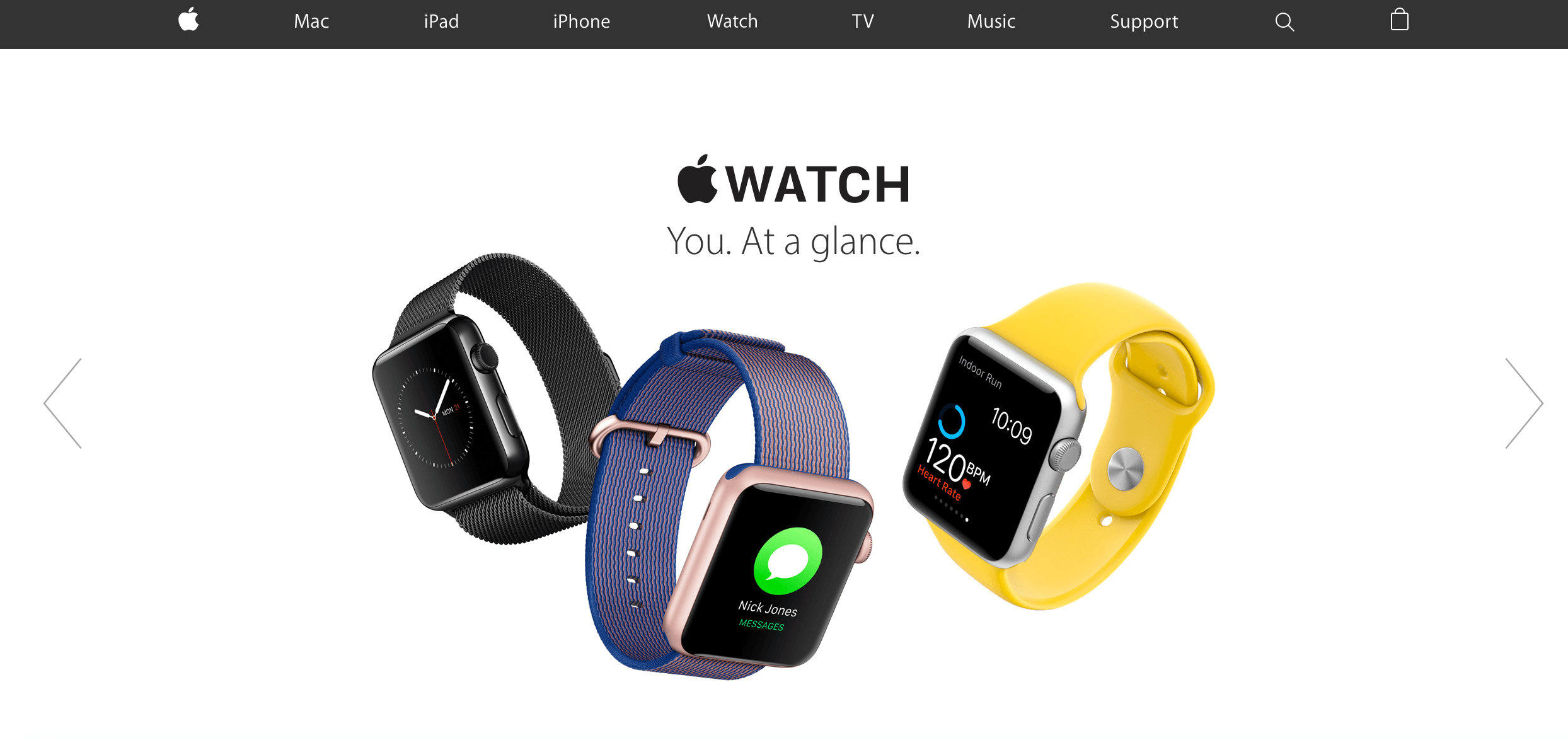 new apple website